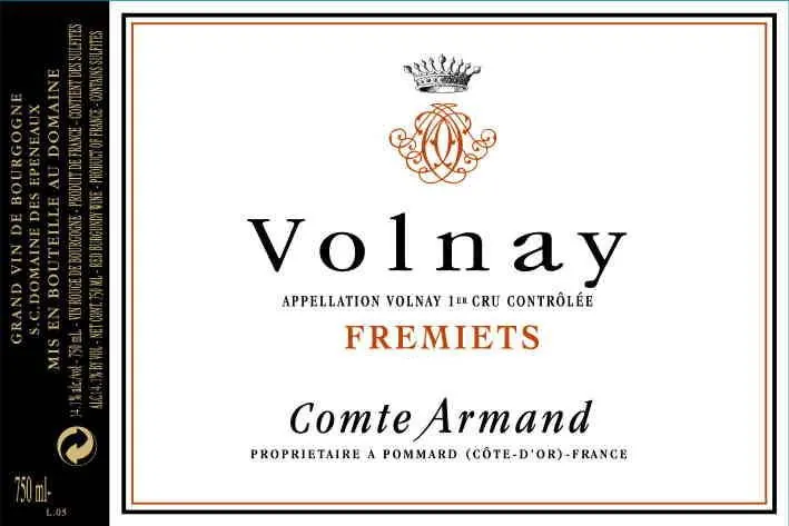 Volnay Fremiets Premier Cru Bottle