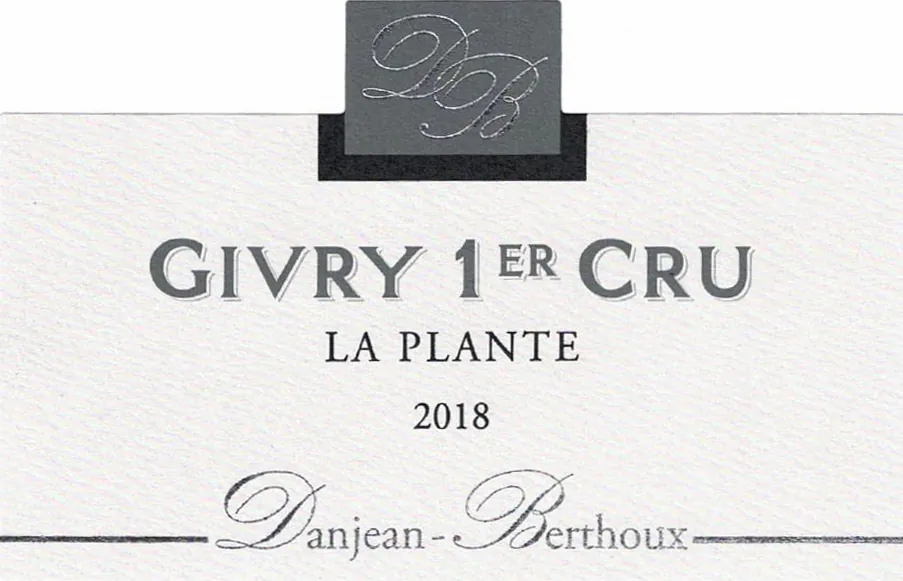Givry La Plante Premier Cru Blanc Bottle