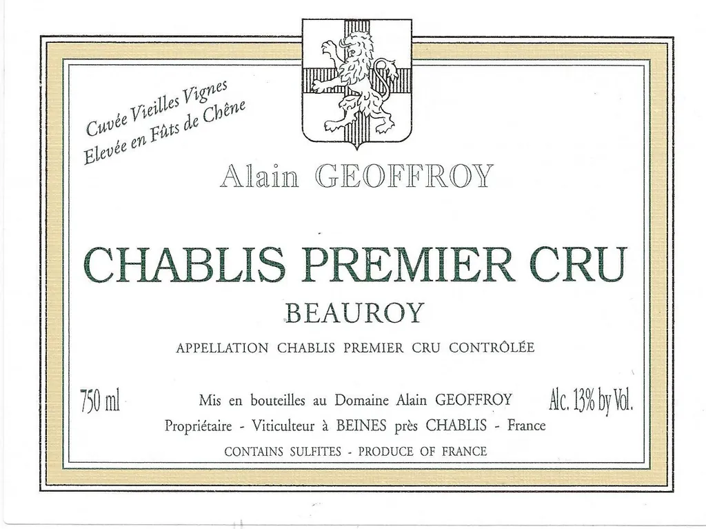 Chablis Beauroy Vieilles Vignes Premier Cru Bottle