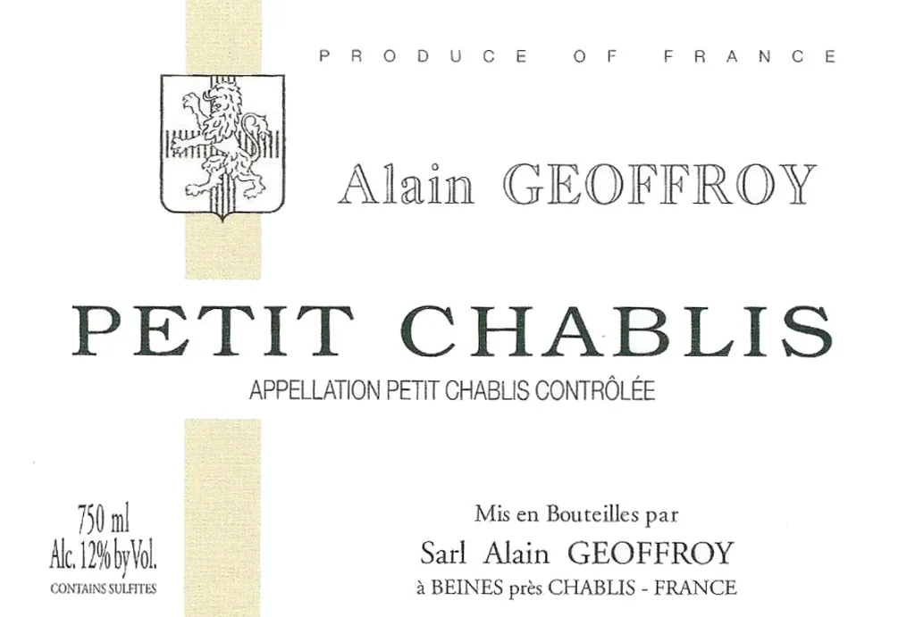 Petit Chablis Bottle