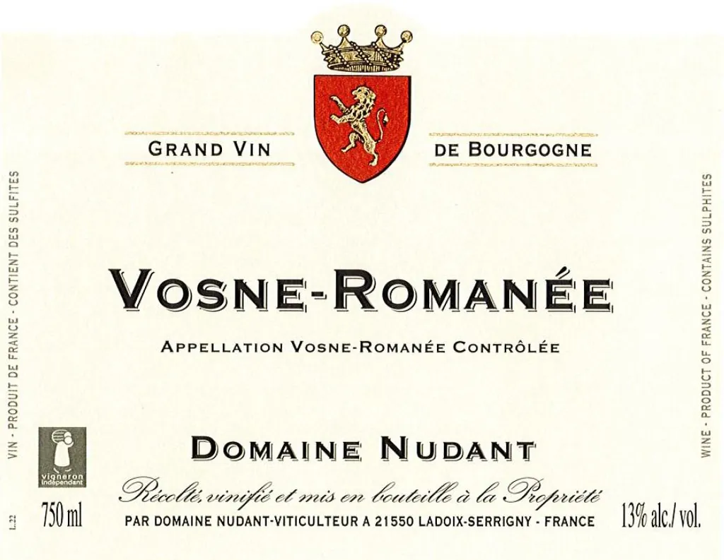 Vosne-Romanee Bottle
