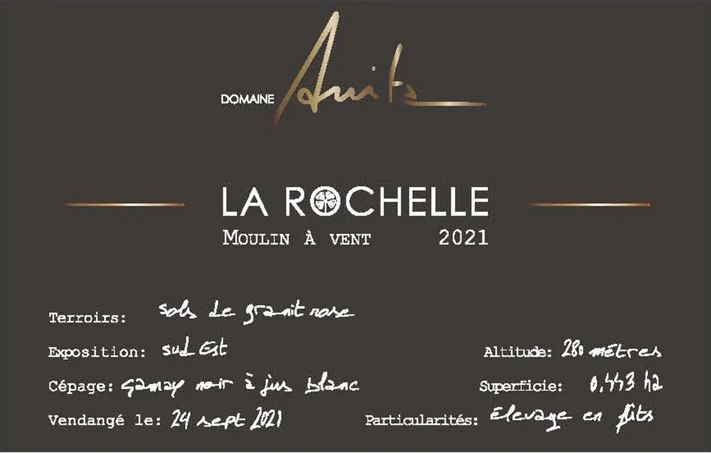 Moulin-a-Vent La Rochelle Bottle