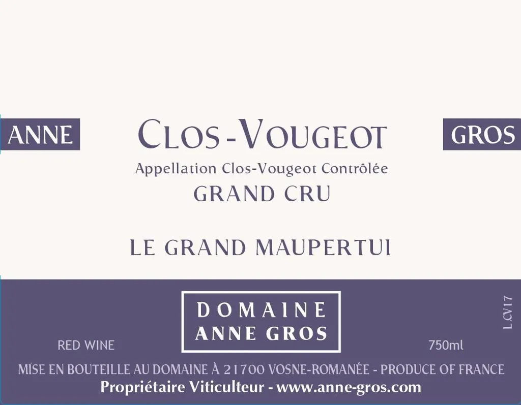 Clos Vougeot Grand Cru Le Grand Maupertui Bottle