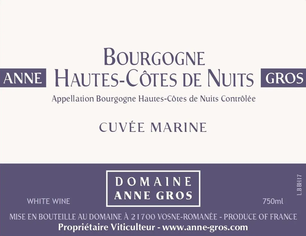 Hautes Cotes de Nuits Blanc Cuvee Marine Bottle