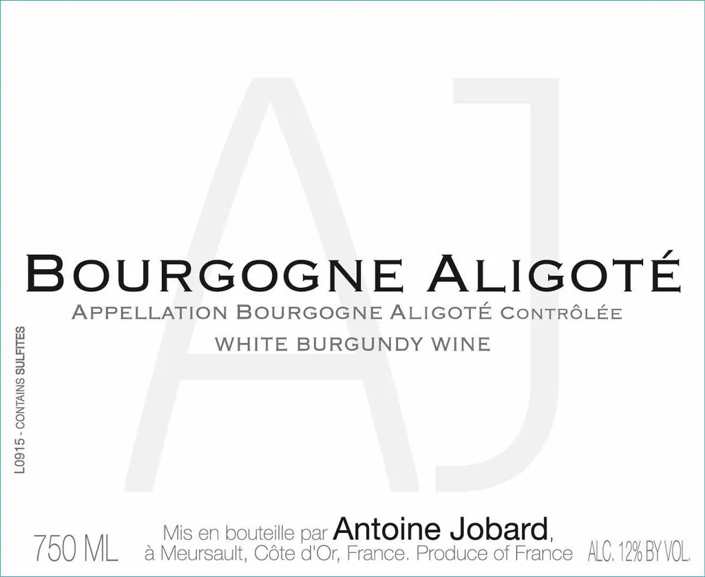 Bourgogne Aligote Bottle