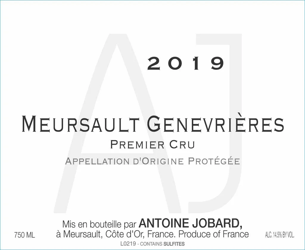 Meursault Genevrieres Premier Cru Bottle
