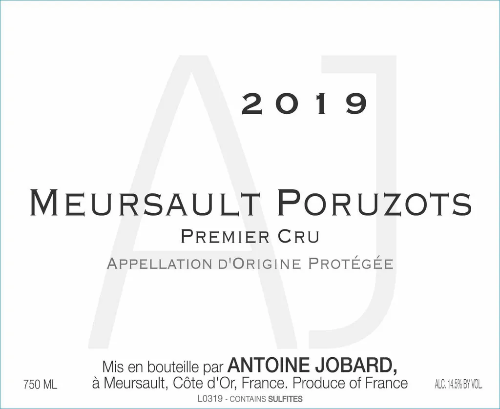 Meursault Poruzots Premier Cru Bottle