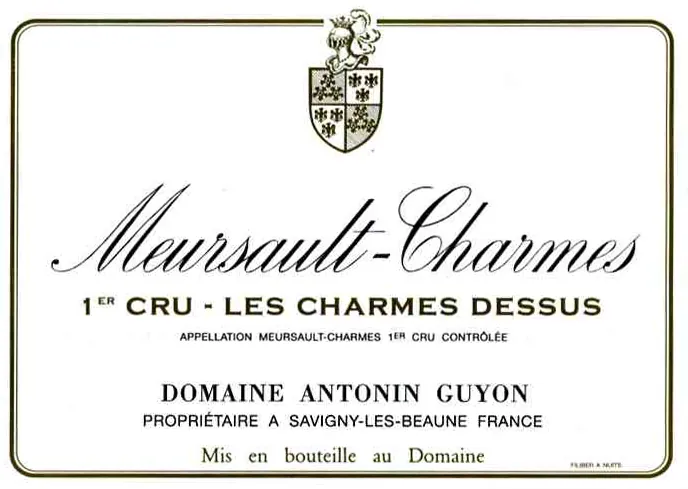 Meursault Les Charmes Dessus Premier Cru Bottle