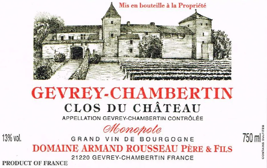Gevrey-Chambertin Clos du Chateau Bottle