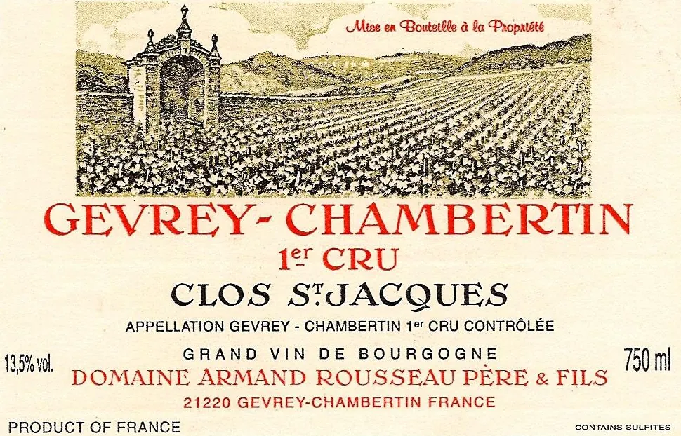 Gevrey-Chambertin Clos St. Jacques Premier Cru Bottle
