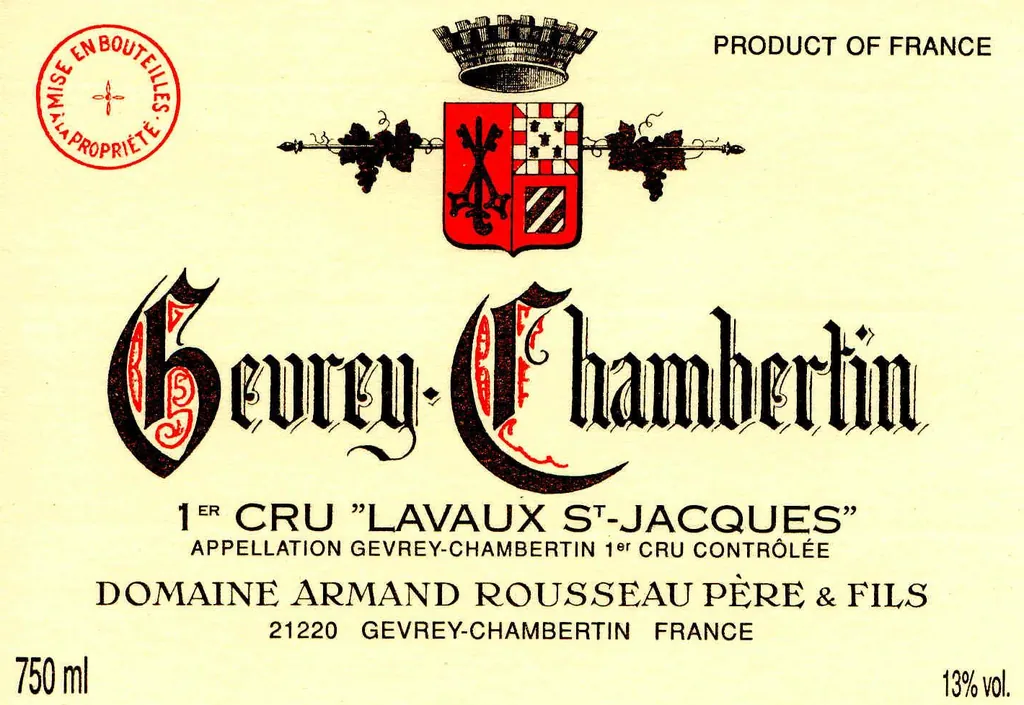 Gevrey-Chambertin Lavaux St. Jacques Premier Cru Bottle