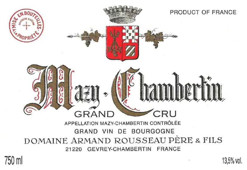 Mazy-Chambertin Grand Cru Bottle