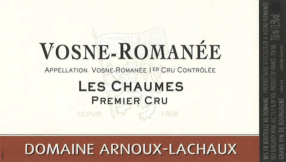 Vosne Romanee Les Chaumes Premier Cru Bottle