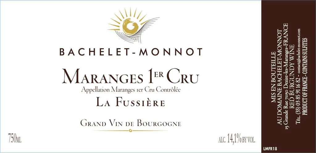 Maranges La Fussiere Rouge Premier Cru Bottle