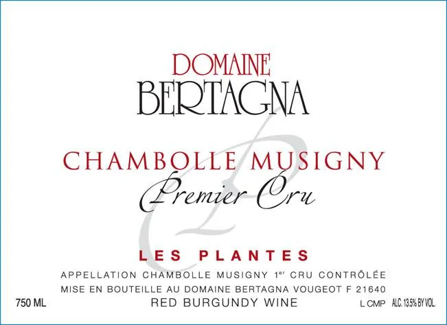 Chambolle-Musigny Les Plantes Premier Cru Bottle