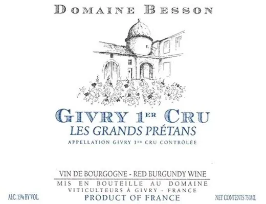 Givry Les Grands Pretans Premier Cru Bottle