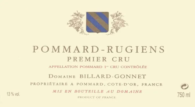 Pommard Rugiens Bas Premier Cru Bottle