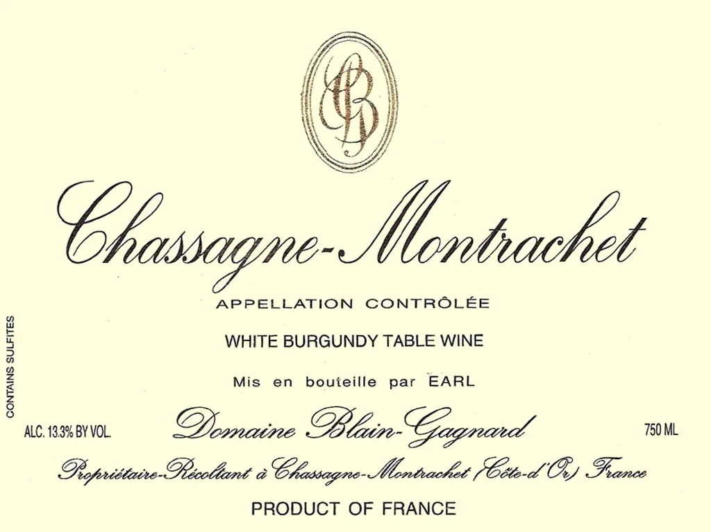 Chassagne-Montrachet Bottle
