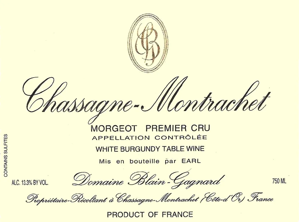 Chassagne-Montrachet Morgeot Premier Cru Bottle