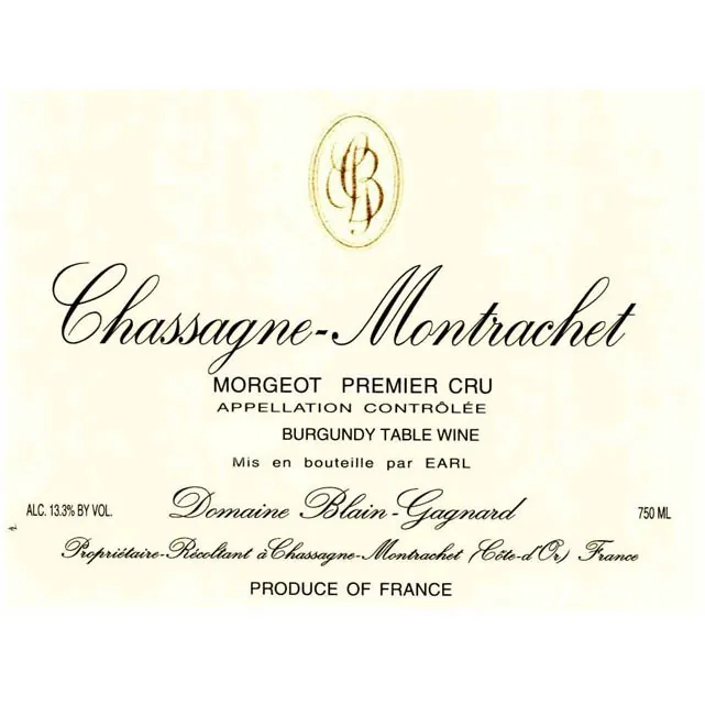 Chassagne-Montrachet Morgeot Rouge Premier Cru Bottle
