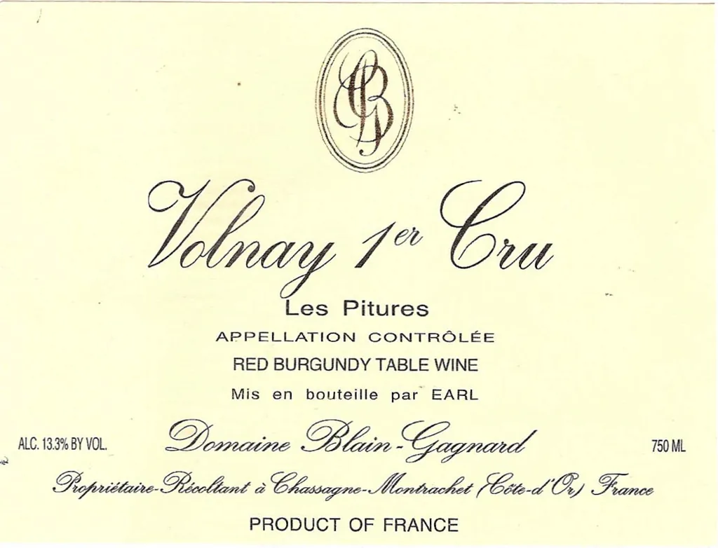 Volnay Les Pitures Premier Cru Bottle