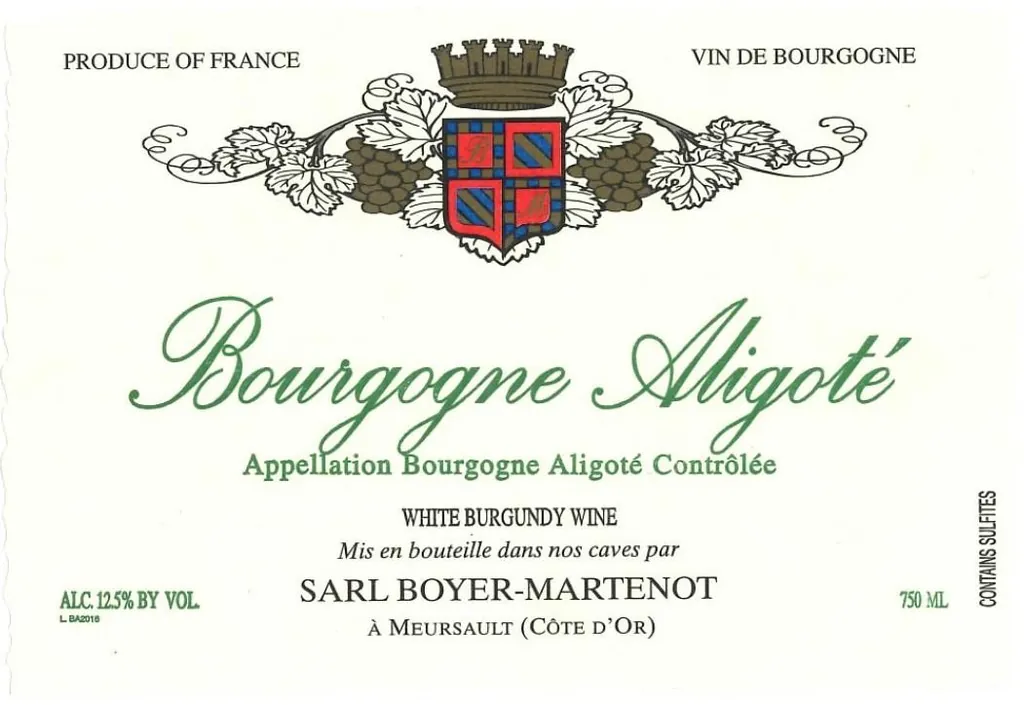Bourgogne Aligote Bottle