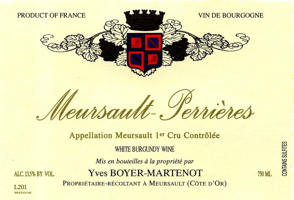 Meursault Perrieres Premier Cru Bottle