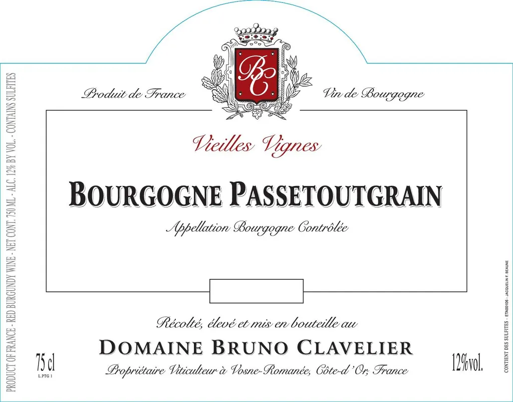 Bourgogne Passetoutgrain Vieilles Vignes Bottle