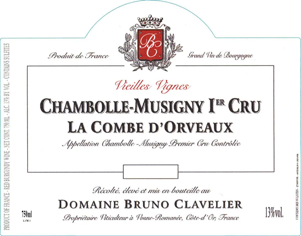 Chambolle-Musigny La Combe d'Orveaux Premier Cru Bottle