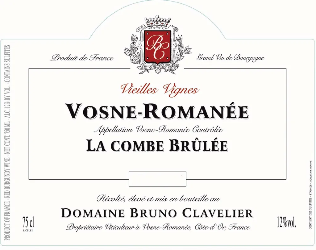 Vosne-Romanee La Combe Brulee Vieilles Vignes Bottle