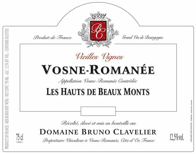 Vosne-Romanee Les Hauts de Beaux Monts Bottle