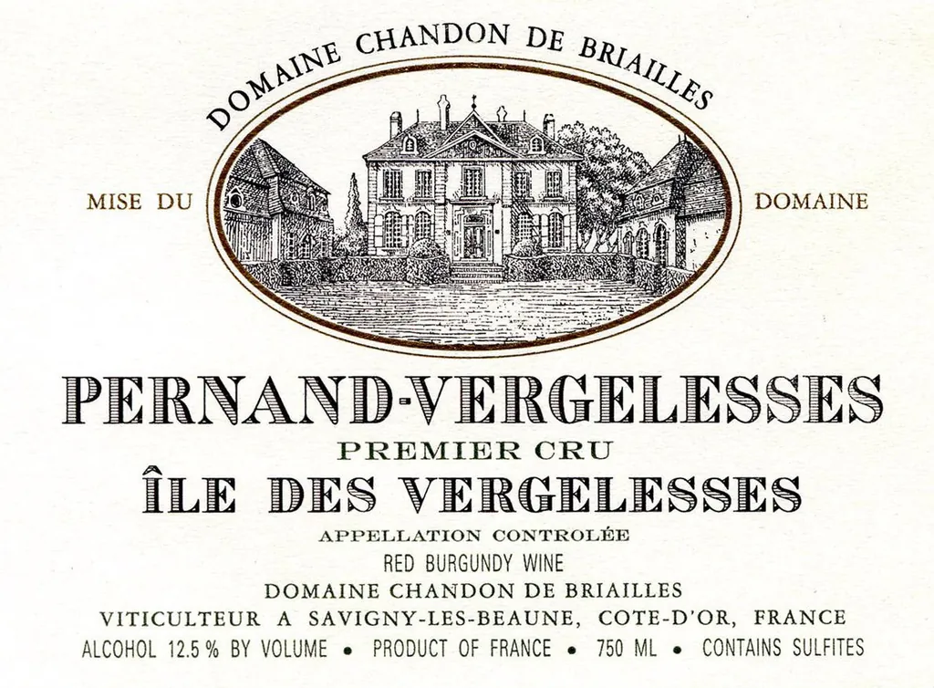 Pernand-Vergelesses Ile des Vergelesses Premier Cru Blanc Bottle