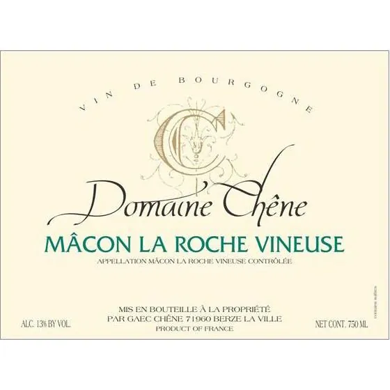 Macon La Roche Vineuse Blanc Bottle