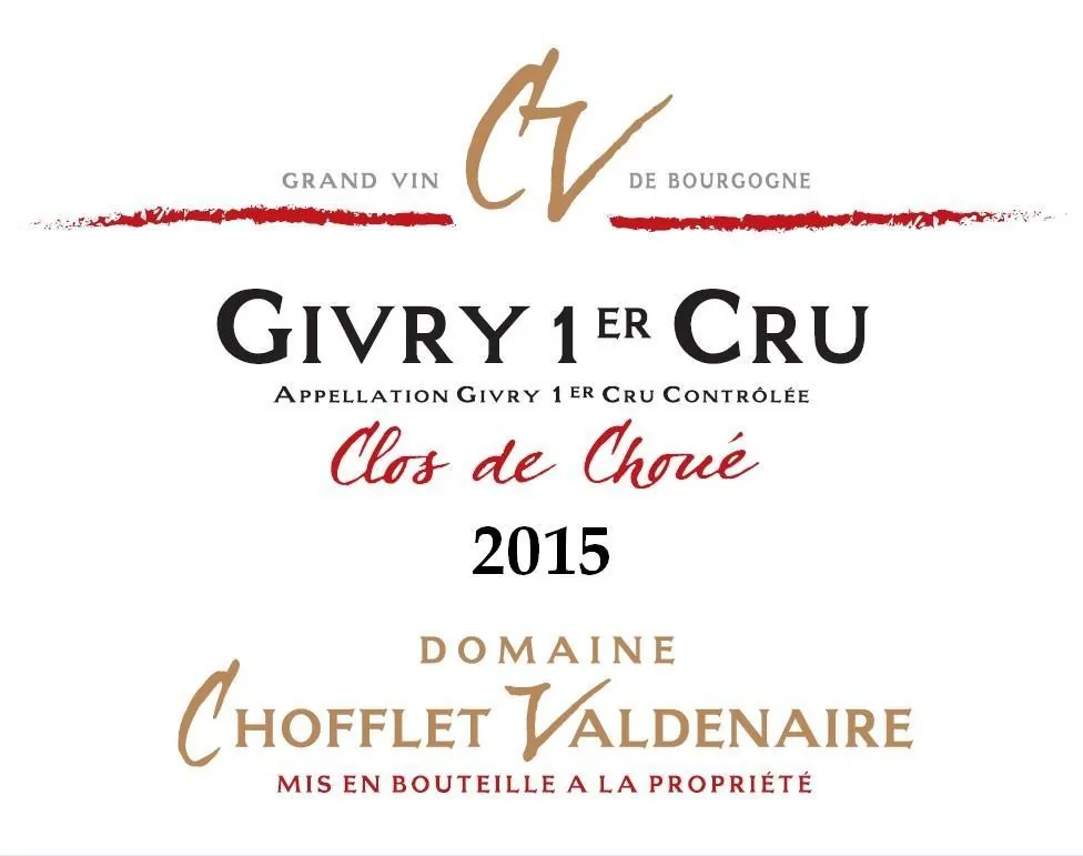Givry Clos de Choue Premier Cru Bottle