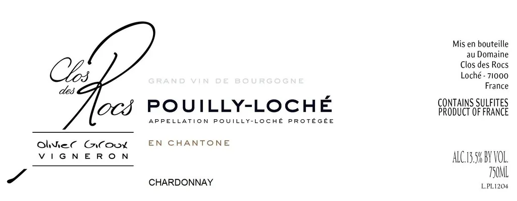 Pouilly-Loche En Chantone Bottle