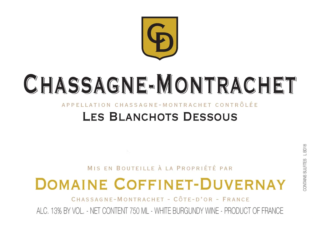Chassagne-Montrachet Les Blanchots Dessous Bottle