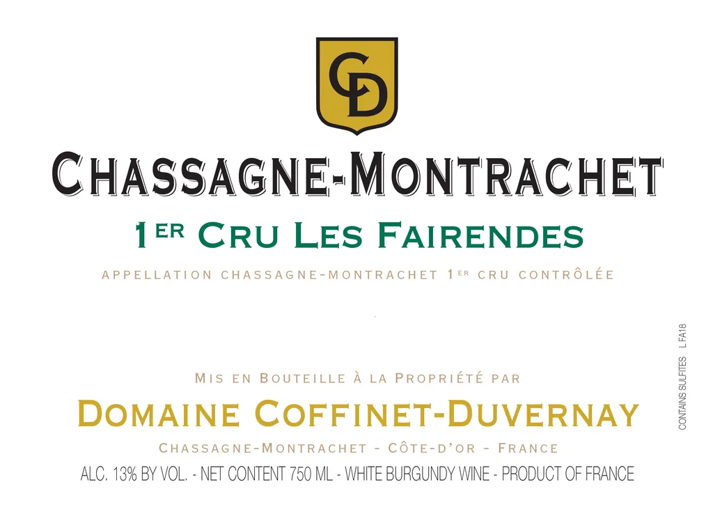 Chassagne-Montrachet Les Fairendes Premier Cru Bottle