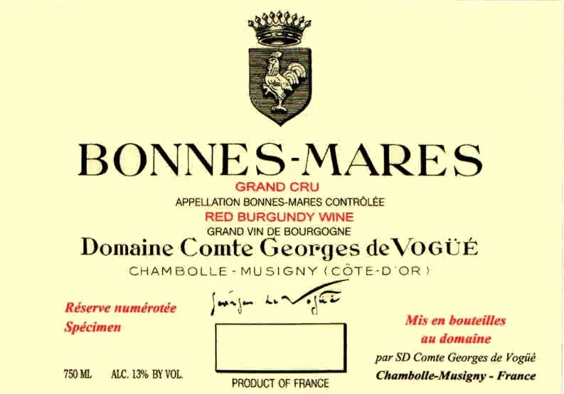 Bonnes-Mares Grand Cru Bottle