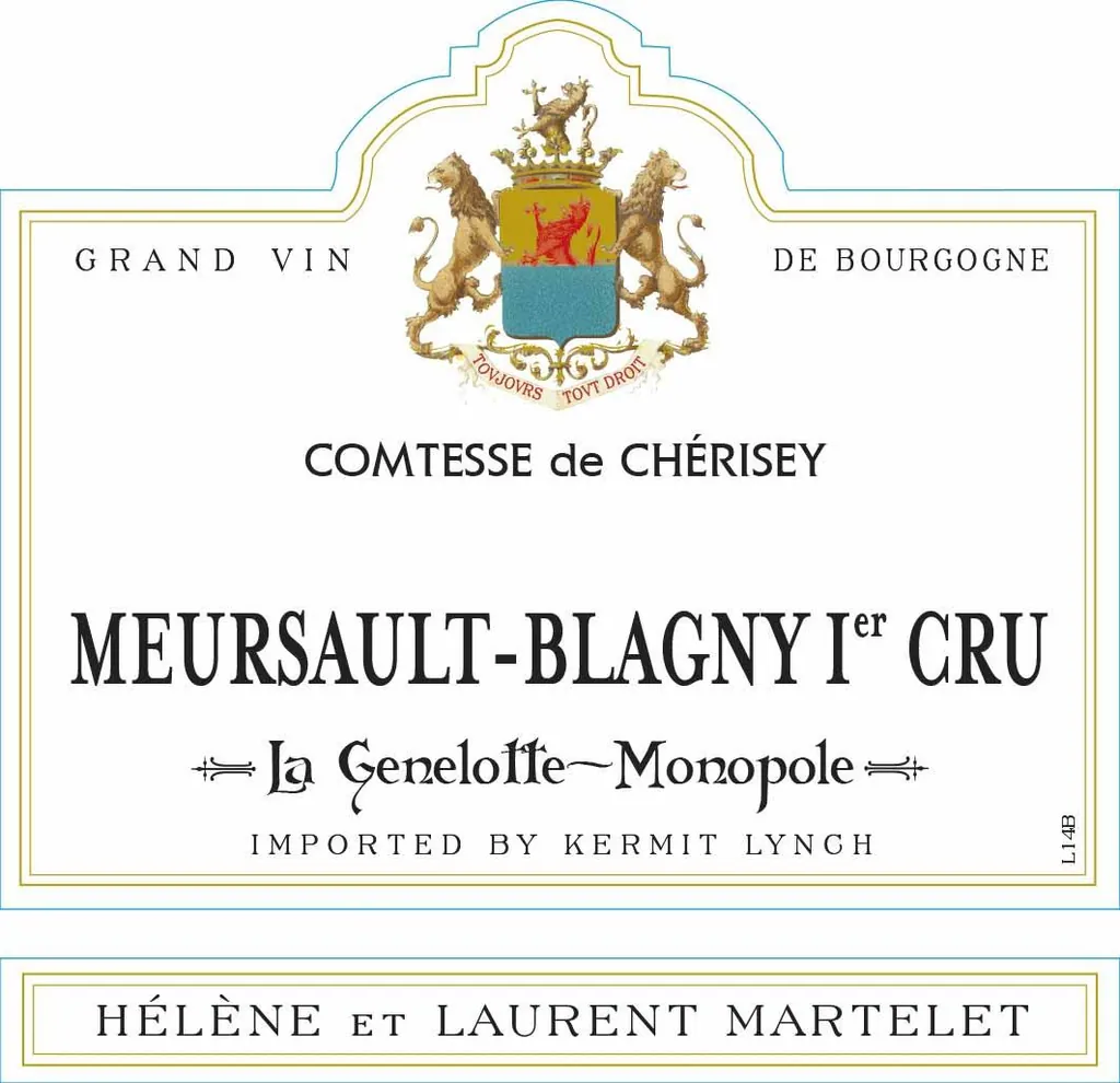 Meursault-Blagny La Genelotte Premier Cru Bottle