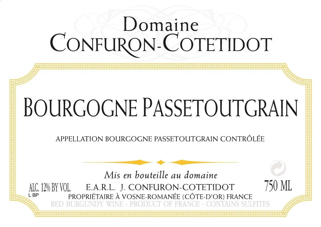 Bourgogne Passetoutgrains Bottle