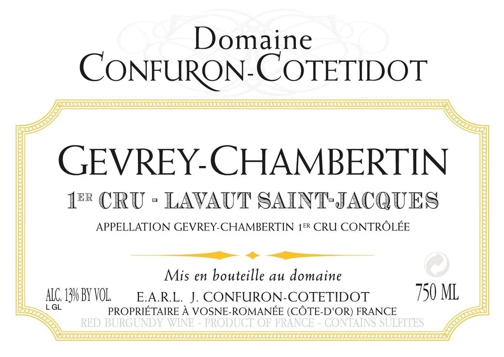 Gevrey-Chambertin Lavaut Saint-Jacques Premier Cru Bottle