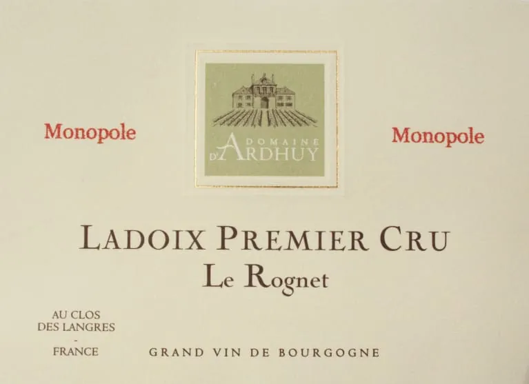 Ladoix Le Rognet Premier Cru Blanc Bottle