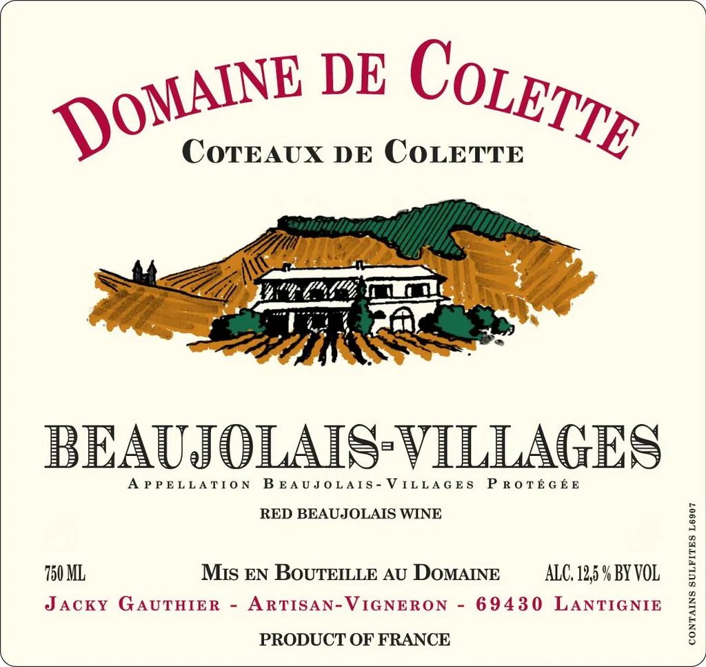 Beaujolais Villages Coteaux de Colette Bottle