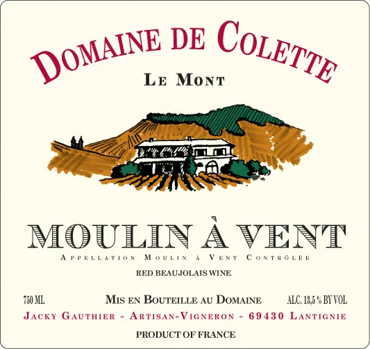 Moulin a Vent Le Mont Bottle