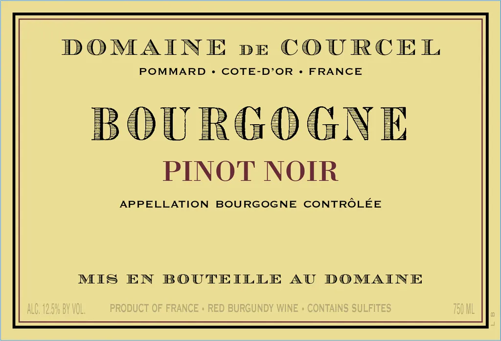 Bourgogne Pinot Noir Bottle
