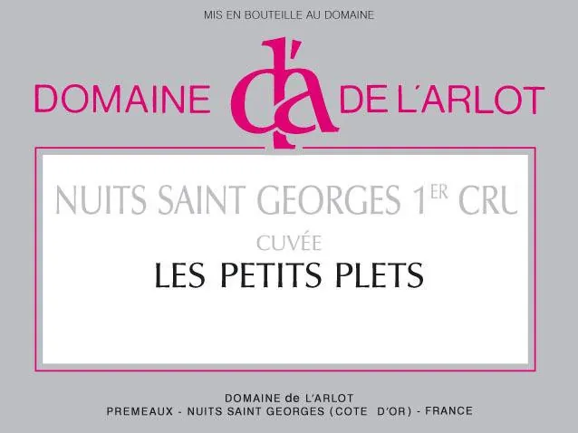 Nuits-St-Georges Cuvee Les Petits Plets Premier Cru Bottle