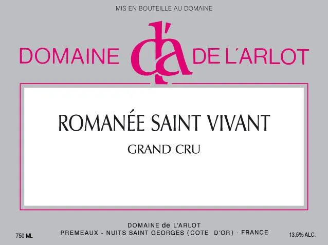 Romanee Saint Vivant Grand Cru Bottle