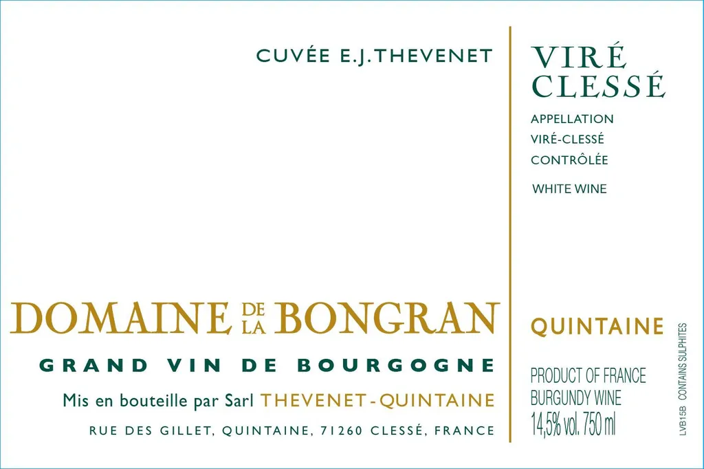 Vire-Clesse Cuvee E.J. Thevenet Bottle