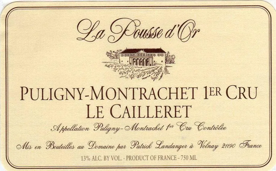 Puligny-Montrachet Le Cailleret Premier Cru Bottle