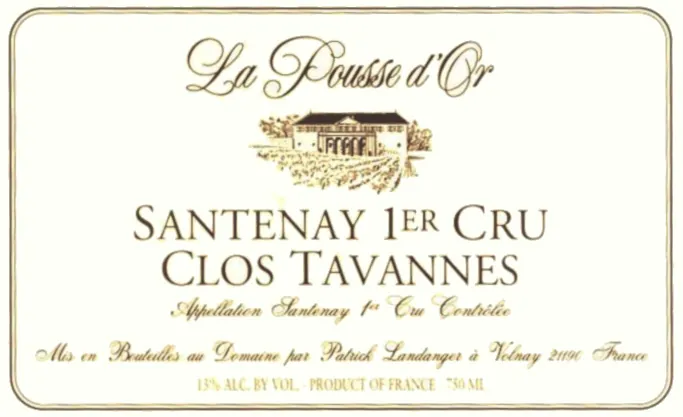 Santenay Clos Tavannes Premier Cru Bottle